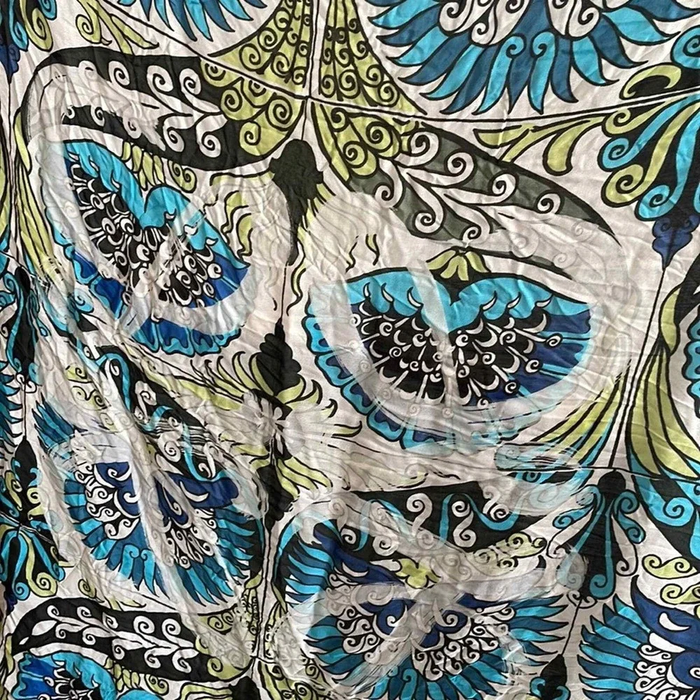 Loewe Luxury Silk Scarf Blue and White William‎ De Morgan Flowers Anagram